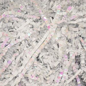 Crinkle Cut Paper Shred Filler (1/2 LB) for Gift Wrapping & Basket Filling – Diamond White | MagicWater Supply