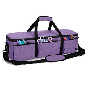 Luxja Foldable Bag Compatible with Cricut Explore Air and Maker, Carrying Bag Compatible with Cricut Explore Air and Supplies (Bag Only), Purple