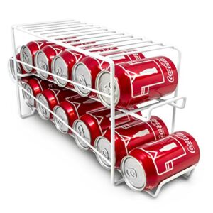 Sorbus Soda Can Rack Beverage Dispenser – Dispenses 12 Standard Size 12oz Soda Cans (White)