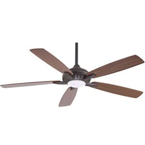 MINKA-AIRE F1001-ORB Dyno XL 60 Inch Five Blade Indoor Smart Ceiling Fan with DC Motor and LED Light in Oil Rubbed Bronze Finish works with Alexa, Nest, Ecobee, Google Home and iOS/Android App