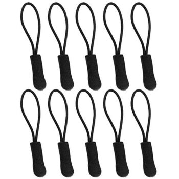 YZSFIRM 10Pcs Replacement Zipper Pulls Black Zipper Pull Cord Extender for Backpacks, Jackets, Luggage, Purses, Handbags | The Storepaperoomates Retail Market - Fast Affordable Shopping