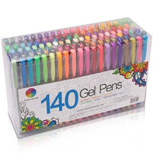 Smart Color Art 140 Colors Gel Pens Set Gel Pen for Adult Coloring Books Drawing Painting Writing