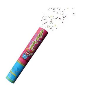(6 Pack) Large (12 Inch) Confetti Cannons Air Compressed Party Poppers Indoor and Outdoor Safe Perfect For Any Party New Years Eve or Wedding Celebrations Shoot Streamers 10 ft