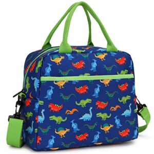 Lunch Bag for Boys, Insulated Lunch Box Bag Cute Dinosaur Thermal Lunch Tote with Removable Shoulder Strap, VONXURY