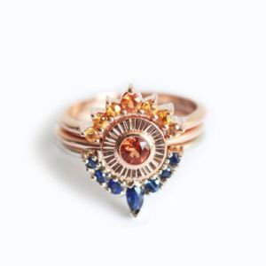 UltraSunday Antique 14K Rose Gold Filled Morganite Ring Set Engagement Women Jewelry Sz 6-10 (6)