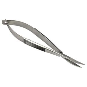 HTS 144C7 4.5″ Curved Stainless Steel Squeeze Scissors