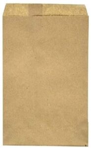 100 Pack Brown Kraft Paper Bags, 6″ x 9″ Inches, Gift Card, Gift Candy, Cookies, Doughnut, Crafts, Party Favor, Sandwich, Jewelry Merchandise- by RJ Displays