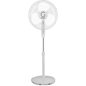 Genesis A3-STANDFAN 16 Inch Standing Fan, Adjustable Height, Oscillating, White (Without Remote)