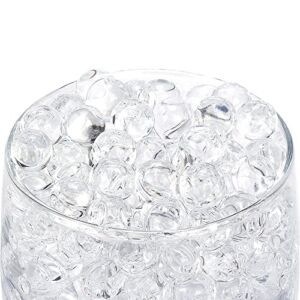 BYMORE 60000 Clear Water Gel Jelly Beads,Vase Fillers for Floating Pearls, Floating Candle Making, Wedding Centerpiece, Thanksgiving Day Christmas New Year Decoration Floral Arrangement (Transparent)