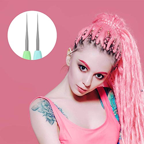 4 Pieces Dreadlock Crochet Hooks Tool 0.5mm 0.75mm Dreadlock Crochet Needle Tools for Braid Hair Weaving Locs Craft | The Storepaperoomates Retail Market - Fast Affordable Shopping