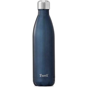 S’well Stainless Steel Water Bottle – 25 Fl Oz – Blue Suede – Triple-Layered Vacuum-Insulated Containers Keeps Drinks Cold for 48 Hours and Hot for 24 – BPA-Free – Perfect for the Go
