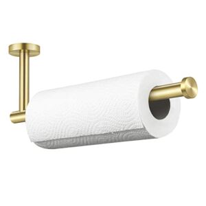KES Kitchen Paper Towel Holder Brushed Brass for 11-Inch Long Paper Towel Roll Wall Mount Dispenser SUS 304 Stainless Steel, A2175S30-BZ