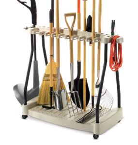 Tool Rack Metal Organizer Rolling Garden Tools Rack Corner Garage Rack Cart On Wheels & eBook by Easy2Find