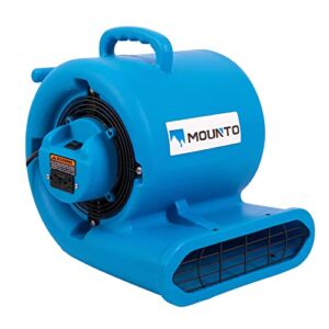 Mounto 2-Speed Air Mover Blower 1/3HP 2000+ CFM Flood Dryers with GFCI Dual Power outlet