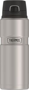 THERMOS Stainless King SK4000 Vacuum-Insulated Drink Bottle, 24 Ounce, Stainless Steel