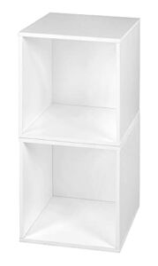 Niche Cubo Storage Set – 2 Cubes- White Wood Grain