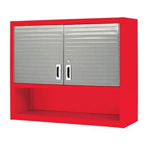 Seville Classics UltraHD Wall Cabinet with Open Shelf (RED)