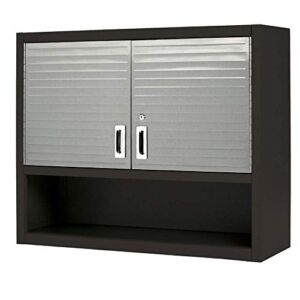 Seville Classics UltraHD Wall Cabinet with Open Shelf (Graphite)