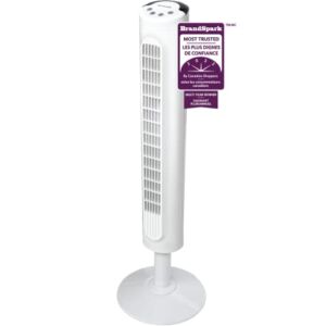 Honeywell 38″ Oscillating Tower Fan – with 3 Speeds, White