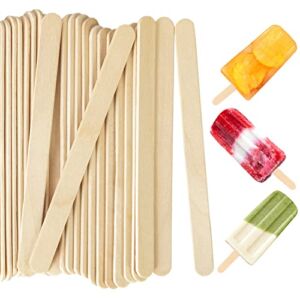 Acerich 200 Pcs Craft Sticks, Popsicle Sticks Ice Cream Wooden Sticks 4.5 Inch Length Treat Sticks for DIY Crafts, Mixing, Waxing