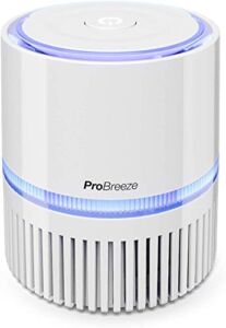 Pro Breeze Mini Air Purifier Hepa – Small Air Purifier with True HEPA Filter & Night Light – Desktop Air Purifiers for Bedroom, Room, Home Office