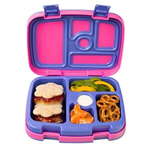 Bentgo® Kids Brights Leak-Proof, 5-Compartment Bento-Style Kids Lunch Box – Ideal Portion Sizes for Ages 3 to 7, BPA-Free, Dishwasher Safe, Food-Safe Materials, 2-Year Warranty (Fuchsia)
