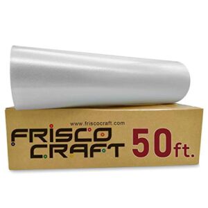 Frisco Craft C-370 Transfer Tape for Vinyl 12″ x 50 Feet Clear Lay Flat | Application Tape Perfect for Self Adhesive Vinyl for Signs Stickers Decals Walls Doors Windows
