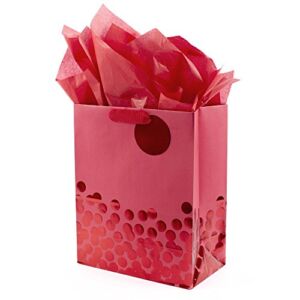 Hallmark 13″ Large Gift Bag with Tissue Paper (Red Foil Dots) for Christmas, Father’s Day, Birthdays, Graduations, Valentines Day, Sweetest Day or Any Occasion