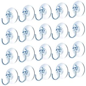 Suction Cup Hooks Clear Plastic Sucker Pads for Window Glass Shower Bathroom Kitchen Wall with 4 Styles 60 mm 50 mm 40 mm 30 mm Support Festivals Parties Events Theme Carnival Decorations (30 mm)