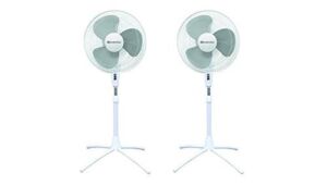Comfort Zone CZST161BTE 16″ Pedestal Fan (2 Pack – 16″ Fan)