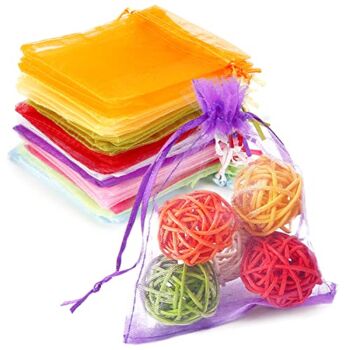 WenTao 100PCS Organza Gift Bags, 4×4.72″ Mixed Color Wedding Favor Bags with Drawstring, Premium Candy Jewelry Pouch Party Wrap | The Storepaperoomates Retail Market - Fast Affordable Shopping