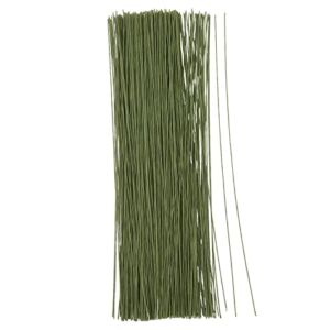 300 Pieces Green 18 Gauge Floral Stem Wire for DIY Crafts, Artificial Flower Arrangements (16 in)