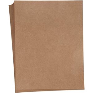 Brown Kraft Paper Cardstock Sheets for Invitations, Menus, Crafts (8.5 x 11 In, 50 Sheets)