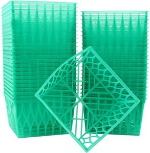 Cornucopia Pint Size Plastic Berry Baskets (48-Pack), 4-Inch Berry Boxes with Open-Weave Pattern, Ideal for Summer Picking & Crafts! (48 Boxes)
