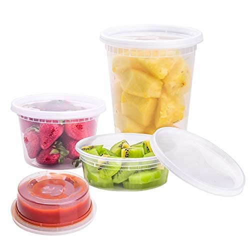 Tashibox [32 oz-24 Sets,] Plastic Food Storage Freezer Containers With Airtight Lids，Plastic Microwavable Soup Containers | The Storepaperoomates Retail Market - Fast Affordable Shopping