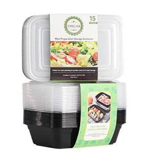 SMELHA 34oz Meal Prep Containers [30 Pack] Reusable Lunch Food Containers With Lids, Single 1 Compartment, BPA Free Food Storage Bento Box Set for Adults & kids, Spill Proof, Microwave Dishwasher Free