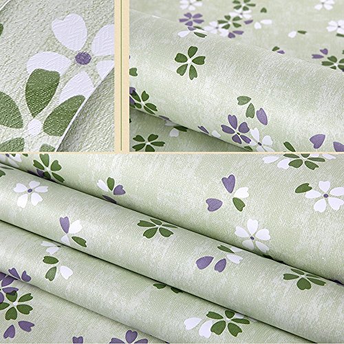 HOYOYO 17.8 x 78 Inches Self-Adhesive Shelf Liner, Self Adhesive Dresser Drawer Paper Wall Sticker Home Decoration, Green Flowers | The Storepaperoomates Retail Market - Fast Affordable Shopping