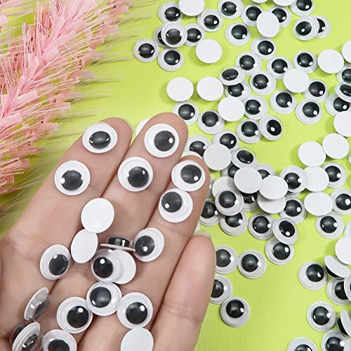 TOAOB 300pcs 10mm Black Wiggle Googly Eyes with Self Adhesive Round Plastic Sticker Eyes for Crafts Decorations | The Storepaperoomates Retail Market - Fast Affordable Shopping