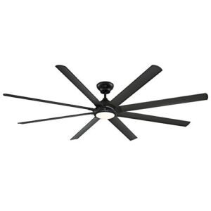 Hydra Smart Indoor and Outdoor 8-Blade Ceiling Fan 96in Bronze with 3000K LED Light Kit and Wall Control works with Alexa, Google Assistant, Samsung Things, and iOS or Android App