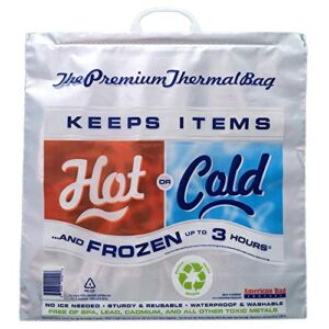 Hot Cold Bag Thermal Cooler, Grocery Size, Red/Blue