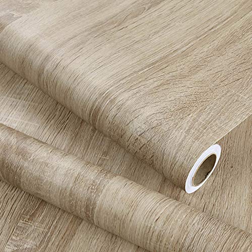 GLOW4U Self Adhesive Vinyl Faux Light Wood Grain Contact Paper Shelf Liner for Kitchen Cabinets Table Countertop Desk Furniture Door Arts Crafts Decor Sticker (Rustic, 24×117 Inches) | The Storepaperoomates Retail Market - Fast Affordable Shopping
