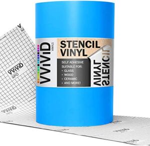 VViViD Blue Stencil Vinyl Masking Film with Anti-Bleed Technology (12″ x 6ft)