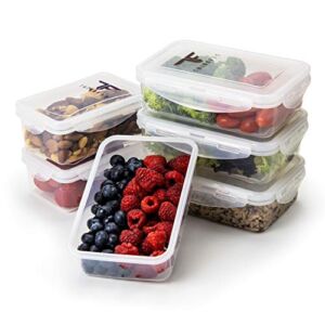 ThinkFit Meal Prep Containers, BPA Free – Airtight Food Storage Containers Best for Meal Prepping & Portion Control – Reusable, Stackable, Microwavable, Dishwasher & Freezer Safe (6 Piece Set)