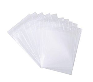 Muyindo 100 Pieces (9×12 Inch) Clear Plastic Bags for Packaging, Clothing & T-Shirts Strong Packing Self Adhesive Cellophane Bag