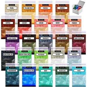 Mica Powder for Epoxy Resin – Pigment Powder for Nails – Epoxy Resin Color Pigment – Soap Making Dye – Mica Pigment Powder 24 Colors Set