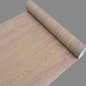 Yifely Oak Wood Grain Furniture Protective Paper Self-Adhesive Shelf Liner Closet Door Sticker 17.7 Inch by 13 Feet