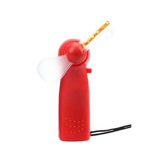 Move on Mini Handheld Electric Cooling Fan 4 Color Changing LED Light Concert Props Miniature Size Red