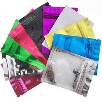 Wankko 100 Pcs Premium Smell Proof Double-Sided Color Mylar Foil Flat Heat Sealable Sample Ziplock Bag 7.5x10cm | The Storepaperoomates Retail Market - Fast Affordable Shopping