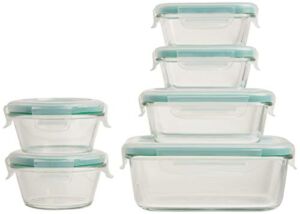OXO Good Grips Smart Seal Container 12 Piece Glass Container Set,Clear