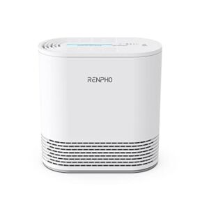 RENPHO Air Purifiers for Bedroom, HEPA Filter Air Purifiers with 22dB Quiet 4 Speed Control for Allergies, Pets, Smoke, Dust, Pollen, Small Air Cleaner for Home Office Living Room Kitchen, White